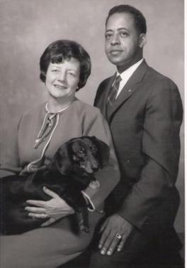 Betty and Barney Hill with their dog Delsey